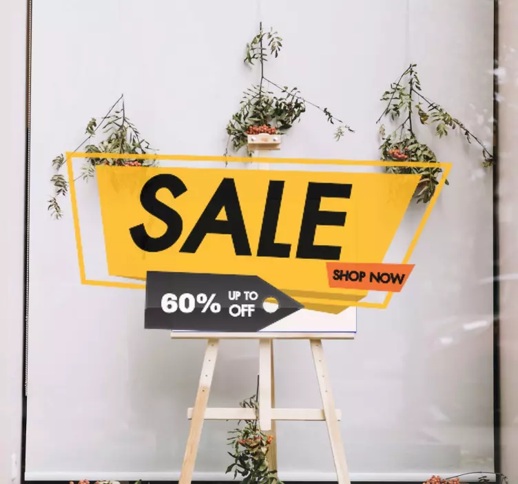 Vetrofanie saldi annuncio di offerta promozionale - TenStickers