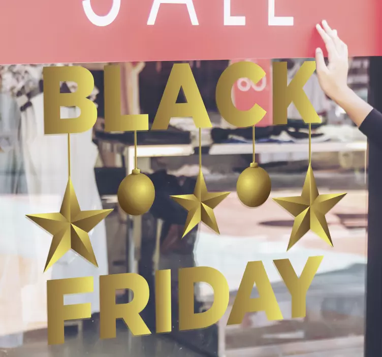 Vetrofanie saldi black friday natalizio - TenStickers
