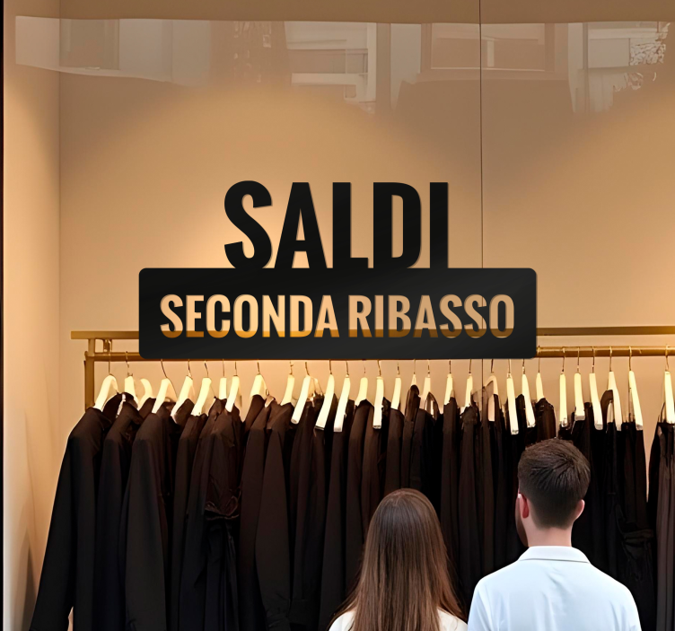 Vetrofanie saldi secondo round di saldi - TenStickers