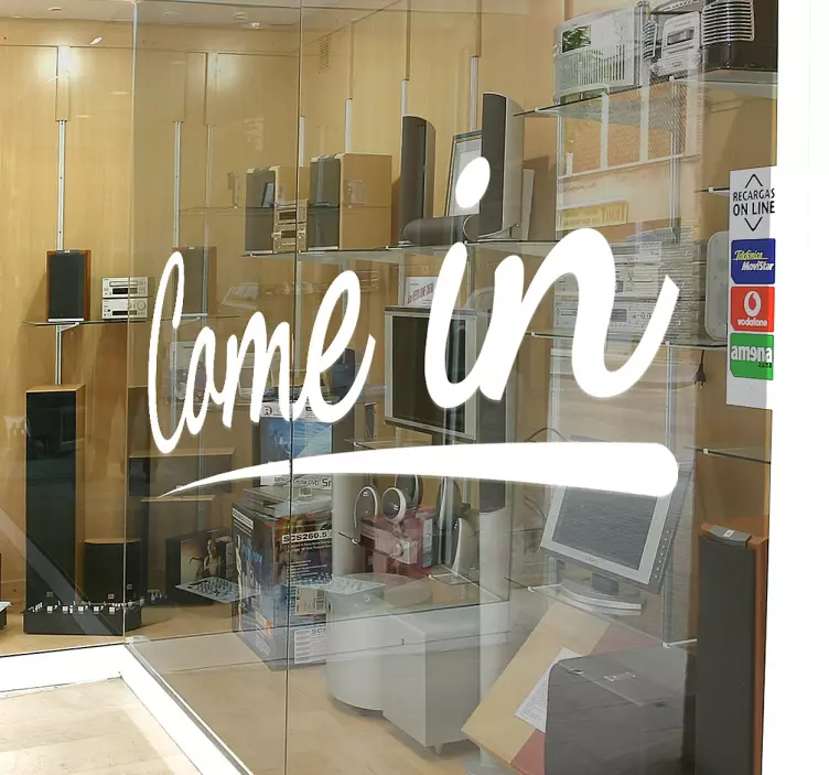 Vetrofonia Come in - TenStickers