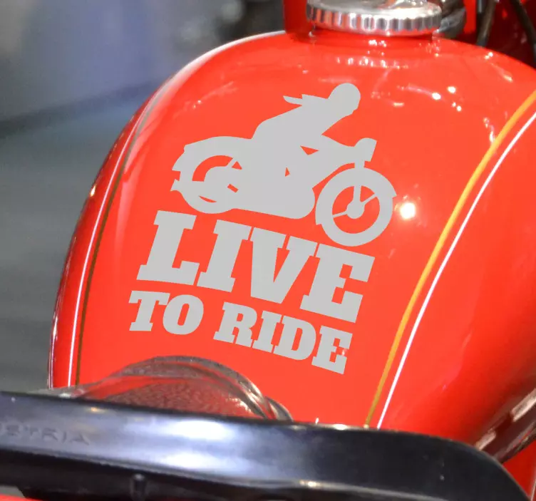 Vivere per guidare l'adesivo in vinile per moto - TenStickers