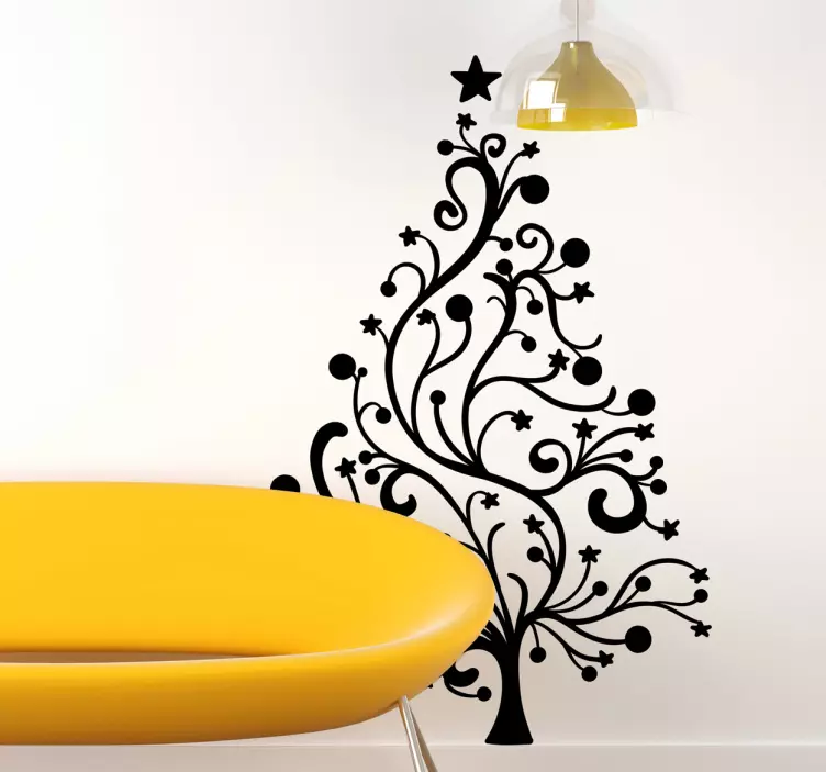 Adesivo murale Albero di Natale stilizzato - TenStickers