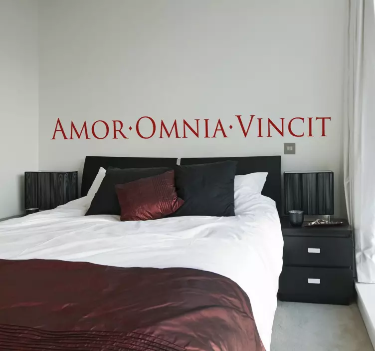 Adesivo murale Amor Omnia Vincit - TenStickers