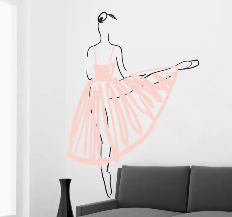 Adesivo murale ballerina di danza classica - TenStickers