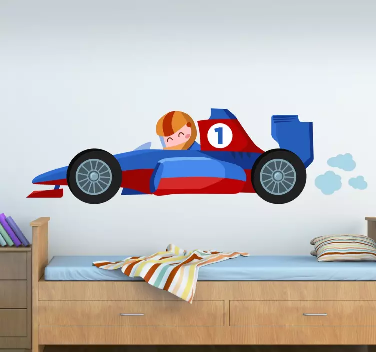 Adesivo murale bambini Formula Uno - TenStickers