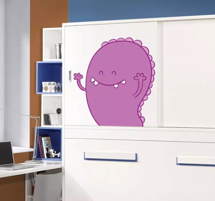 Adesivo murale bambini mostro viola - TenStickers