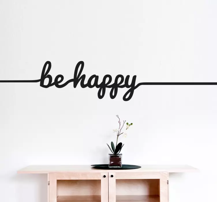 Adesivo murali "be happy" - TenStickers