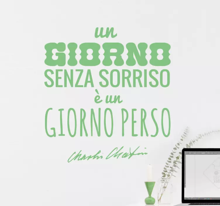 Adesivo murale Charlie Chaplin Frase - TenStickers