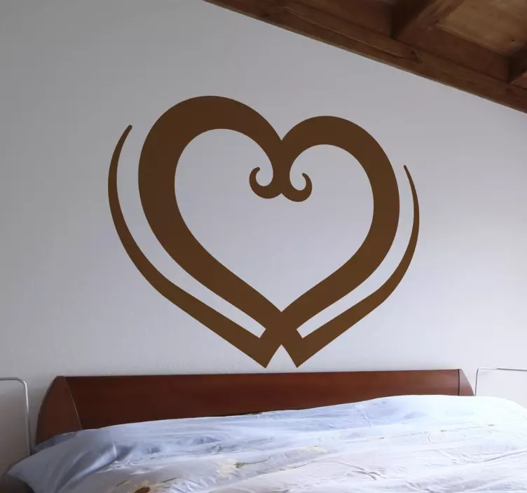 Adesivo murale decorativo cuore tribale - TenStickers