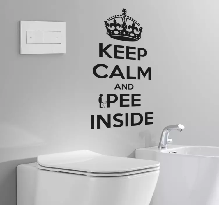 Adesivo murale decorativo Pee inside - TenStickers