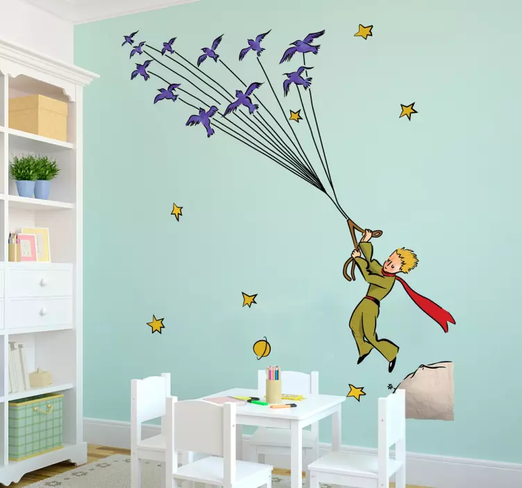 Adesivo murale il piccolo principe volando - TenStickers