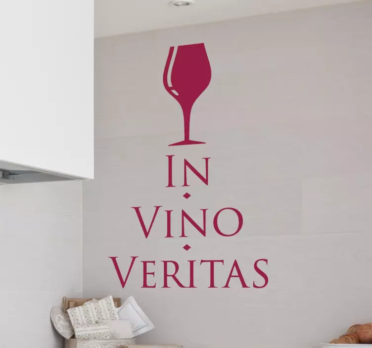Adesivo murale In Vino Veritas - TenStickers