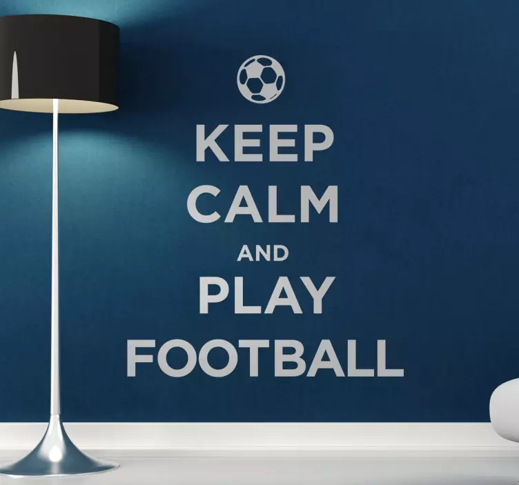 Adesivo murale Keep Calm and Play Football - TenStickers