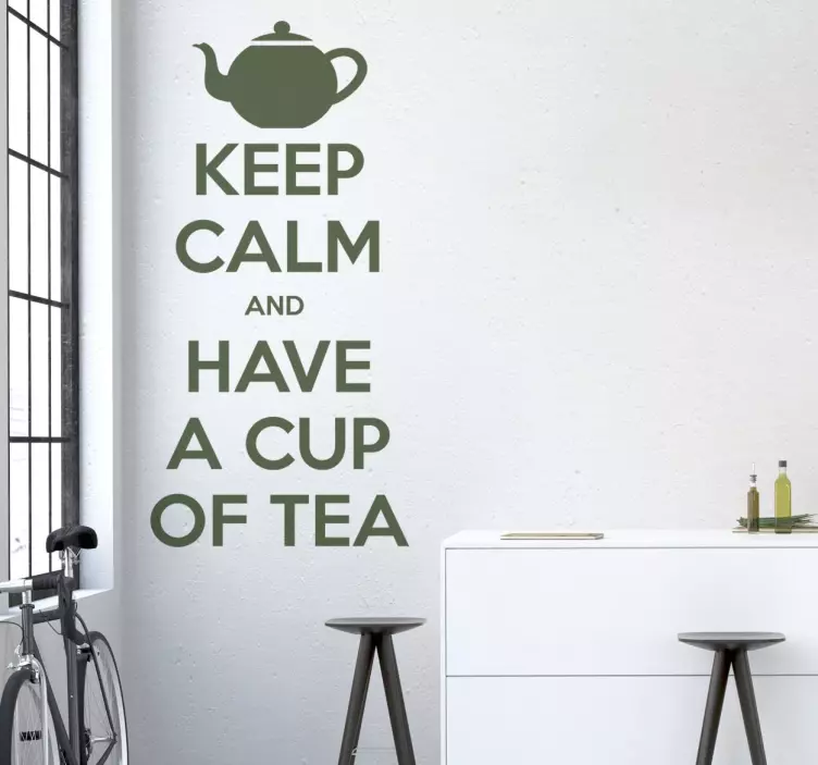 Adesivo murale Keep Calm Tea - TenStickers