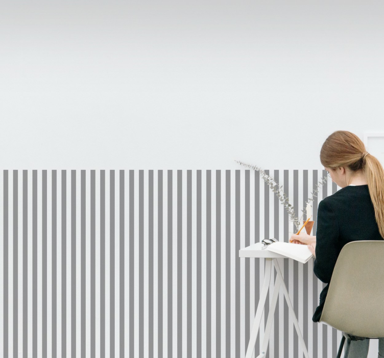 Adesivo murale soggiorno linee verticali - TenStickers