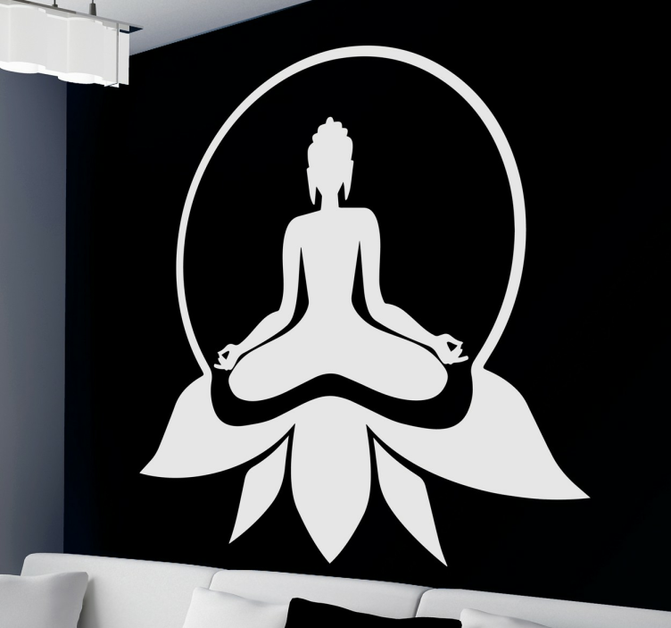 Adesivo murale logo Buddha monocolore - TenStickers