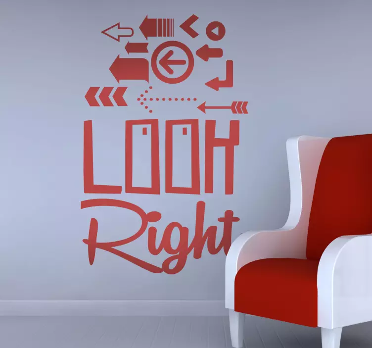 Adesivo murale look right - TenStickers