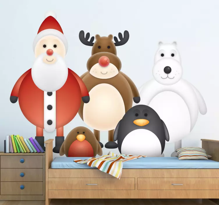 Adesivo murale personaggi invernali - TenStickers