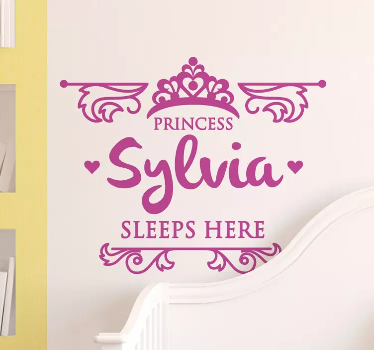 Adesivo personalizzato per bambina princess - TenStickers