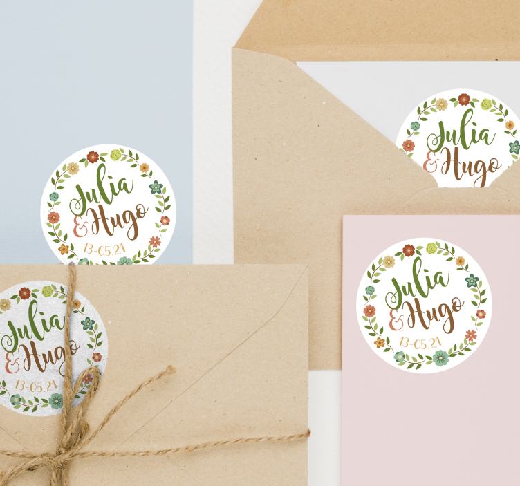 Adesivo murale set adesivi invito matrimonio - TenStickers