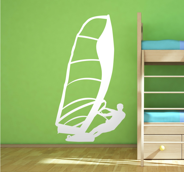 Adesivo murale silhouette wind surf - TenStickers