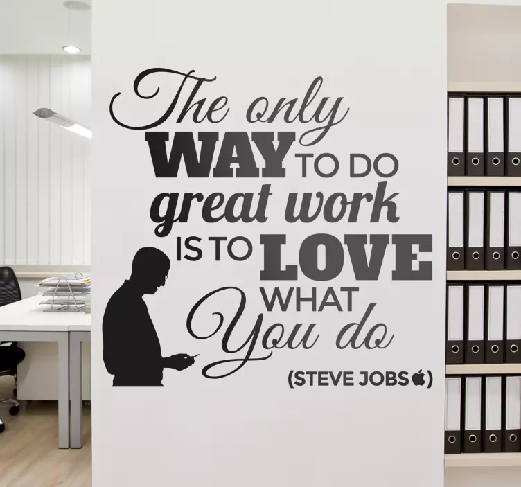 Adesivo ufficio frase motivazionale Steve Jobs - TenStickers