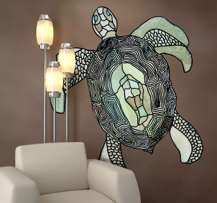 Adesivo murale tartaruga marina - TenStickers