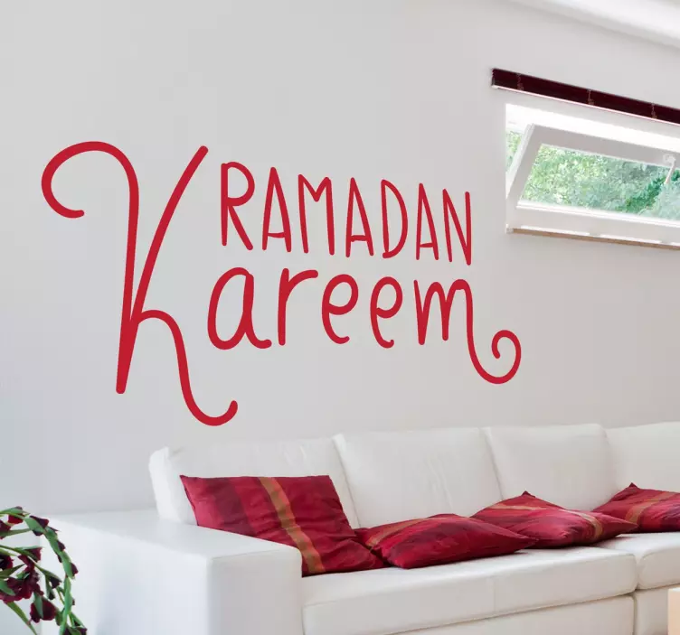 Adesivo murale testo Ramadan Kareem - TenStickers