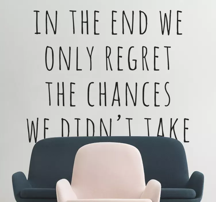 Adesivo murale Testo We Only Regret - TenStickers