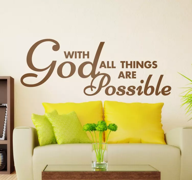 Adesivo murale With God all the things are possible - TenStickers