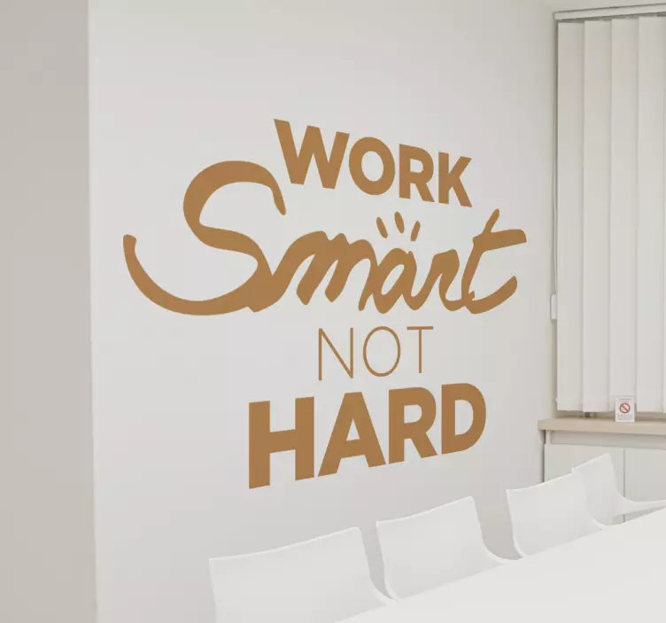 Adesivo murale Work Smart monocolore - TenStickers