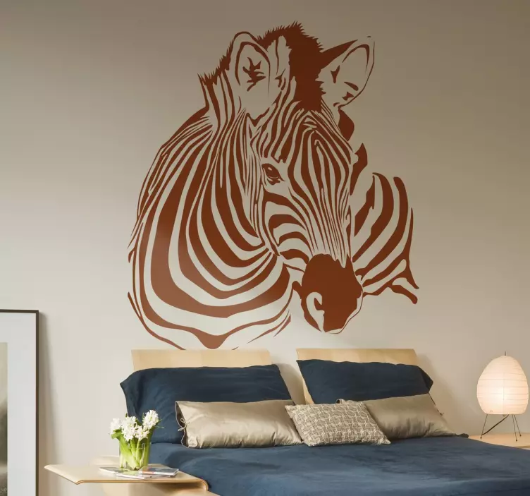 Adesivo murale Zebra monocolore - TenStickers