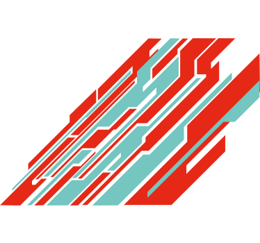 Adesivo per auto disegno geometrico bicolore - TenStickers