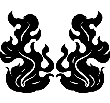 Adesivo per auto fiamme per cofano - TenStickers
