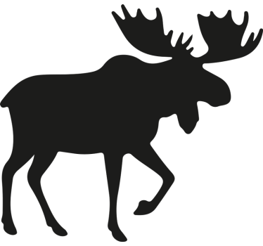Adesivo per auto disegno dell'alce - TenStickers