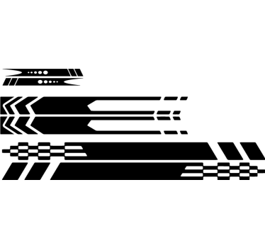 Adesivo per auto strisce 3 disegni - TenStickers