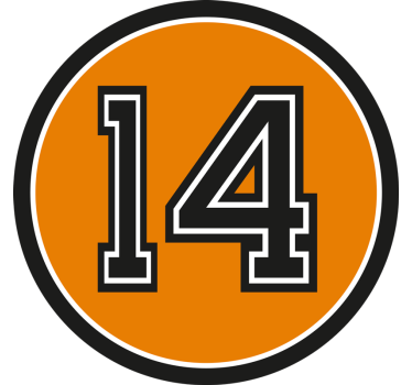 Adesivo per auto numero sportivo retrò - TenStickers