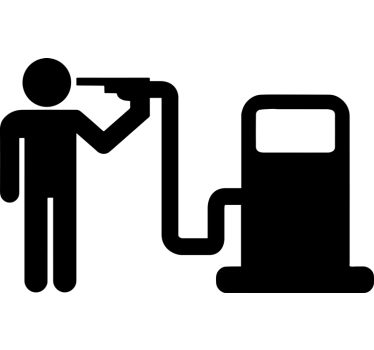 Adesivo per auto testa di benzina - TenStickers