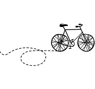 Sticker percorso bicicletta - TenStickers