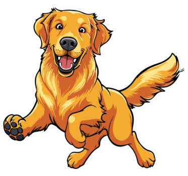 Adesivo per auto golden retriever giocoso - TenStickers