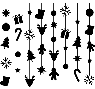 Vetrofania Natale decorazioni natalizie - TenStickers