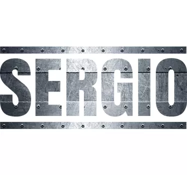 Adesivo Nome personalizzato Effetto metallo - TenStickers