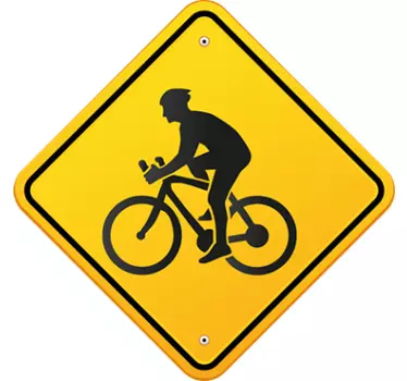 Adesivo avvertimento ciclisti - TenStickers