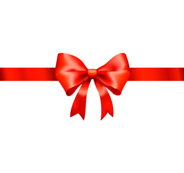 Adesivo murale rugby fiocco regalo rosso - TenStickers