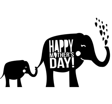 Adesivo murale Mother's Day Elephant - TenStickers