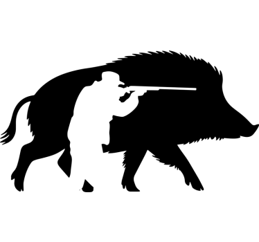 Adesivo per auto caccia al cinghiale - TenStickers