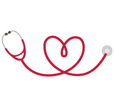 Adesivo per auto stetoscopio cuore - TenStickers
