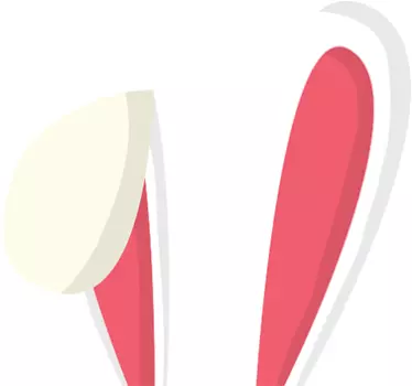 Sticker notebook Orecchie Coniglio - TenStickers