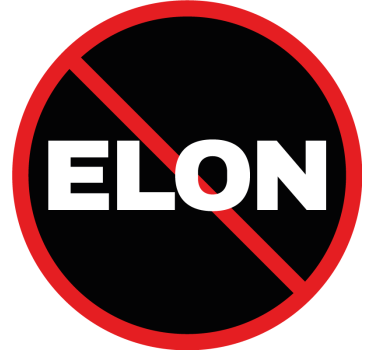 Adesivo per auto no Elon - TenStickers