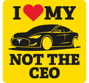 Adesivo per auto tesla elon musk - TenStickers